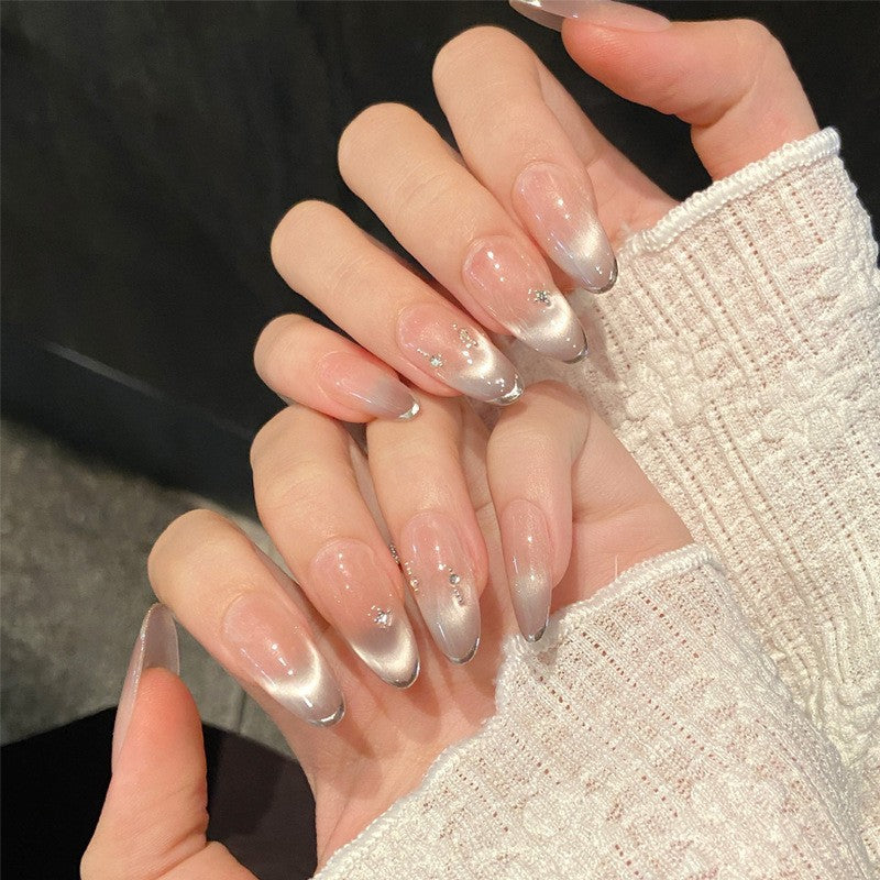 Decorative Press-On Nail Set with Glitter and Rhinestone Accents Stornfield