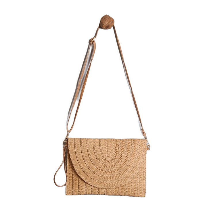 Handbag Made of High-Quality Woven Straw with Elegant Flap Closure Stornfield