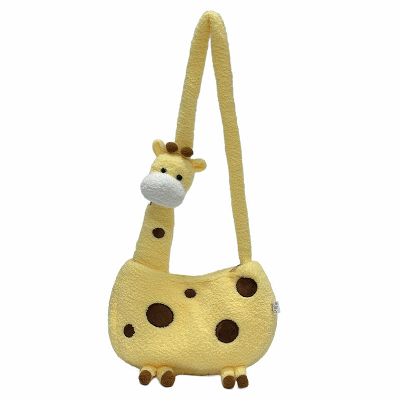 Plush Shoulder Bag in Giraffe Design Stornfield