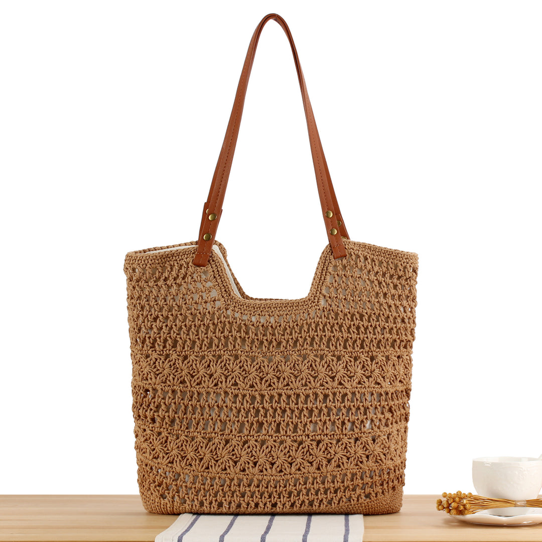 Handbag Made of Braided Macrame with Sturdy Leather Straps Stornfield
