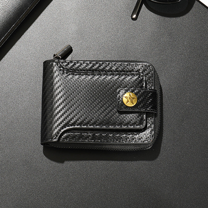 Compact Carbon Fiber Zip Wallet Stornfield
