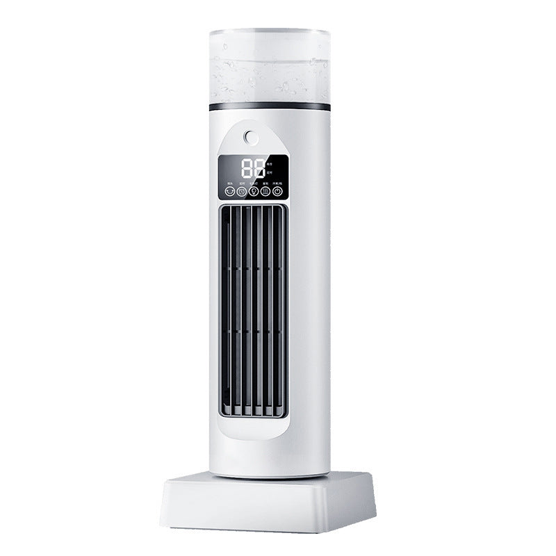 Cooling oscillating tower humidifying fan with LED display and remote Stornfield