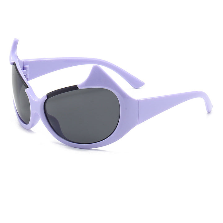 Women's extravagant fashionable sunglasses with striking curved frames Stornfield