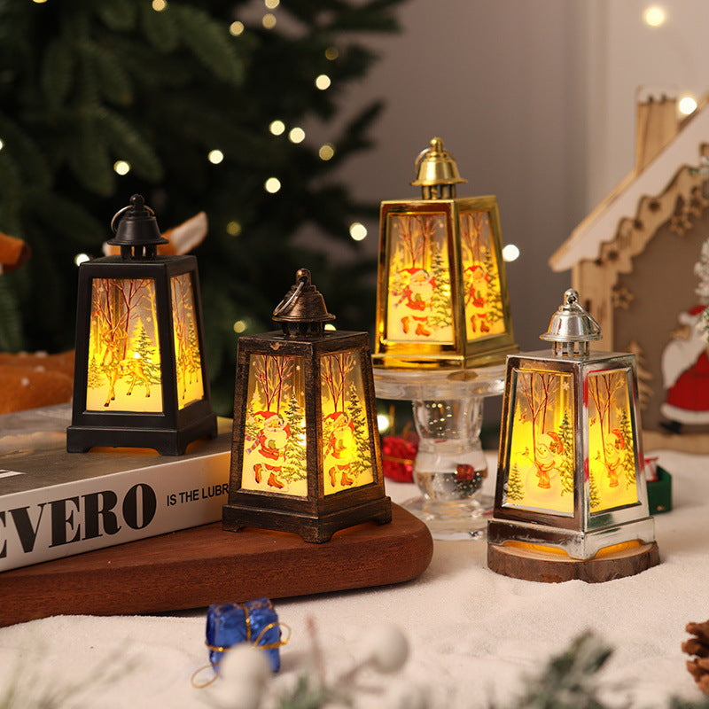 Decorative Christmas lantern with winter motifs Stornfield