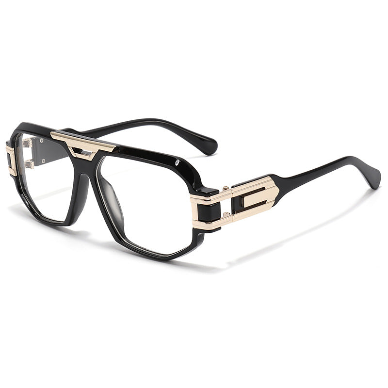 Statement Square Frame Sunglasses with Decorative Gold Accents Stornfield