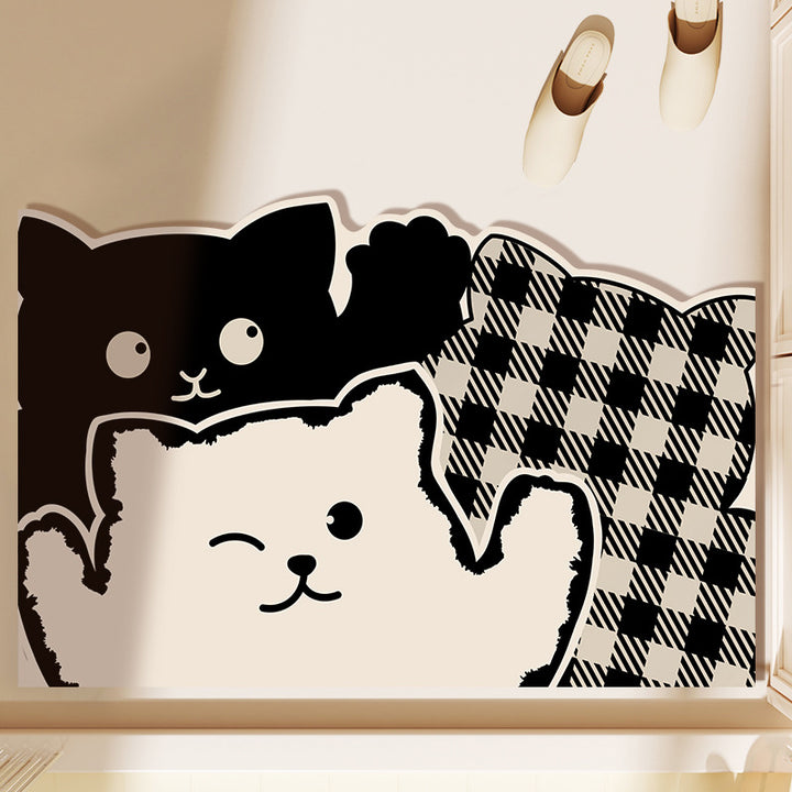 Playful Cat-Themed Area Rug