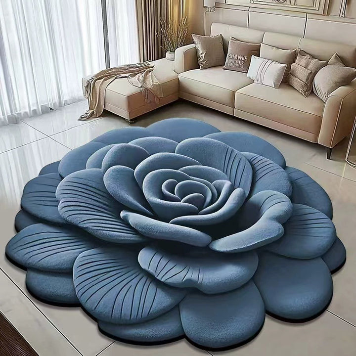 3D Floral Design Bath Mat