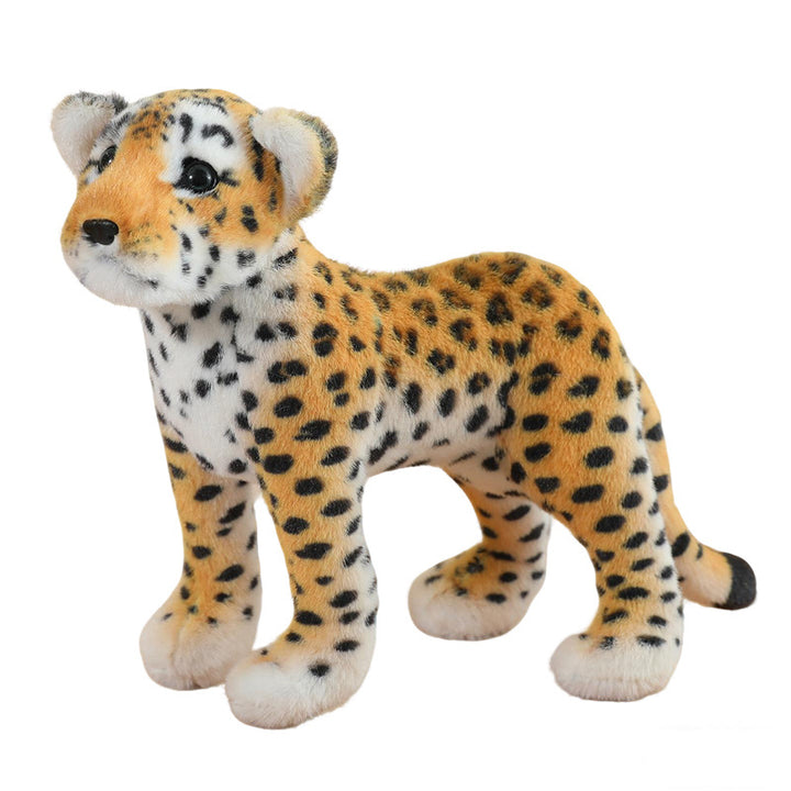 Realistic Standing Big Cat Plush Toy with Ultra-Soft Faux Fur and Poseable Legs Stornfield