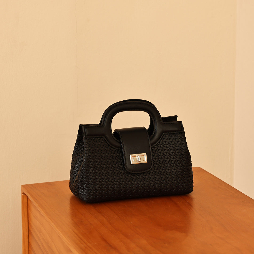 Woven Structured Handbag