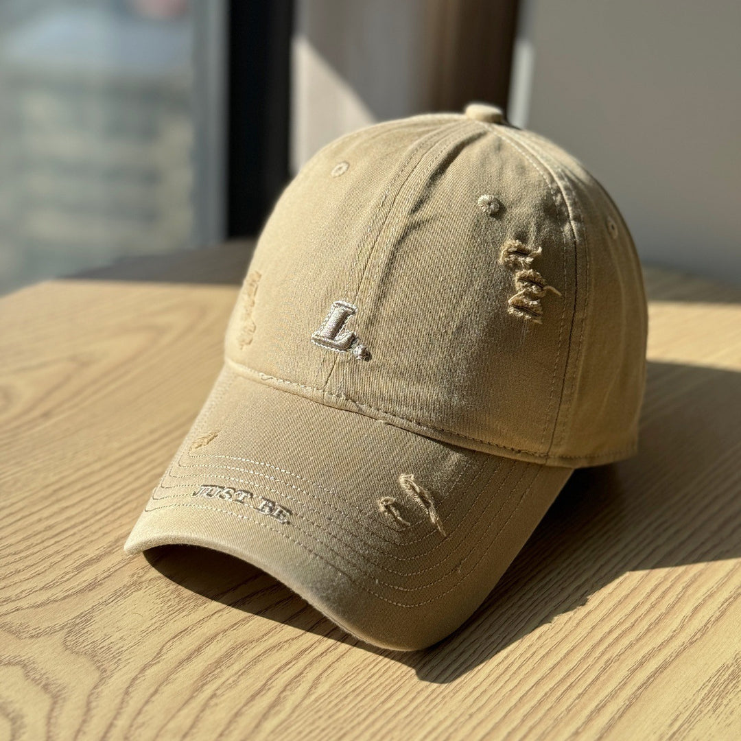 Women's Distressed Cotton Baseball Cap Stornfield