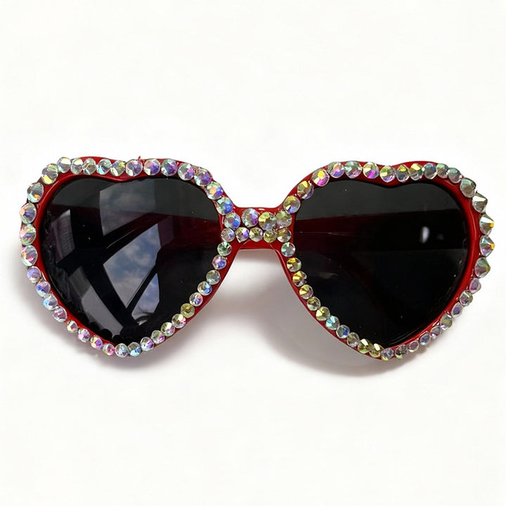 Heart-Shaped Rhinestone-Embellished Sunglasses Stornfield