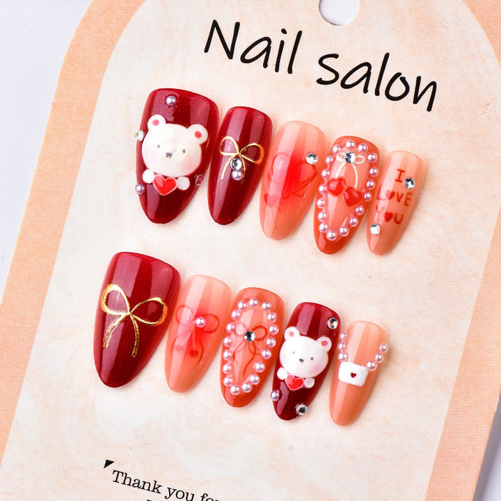 Creative Nail Art Set with Playful Designs Stornfield
