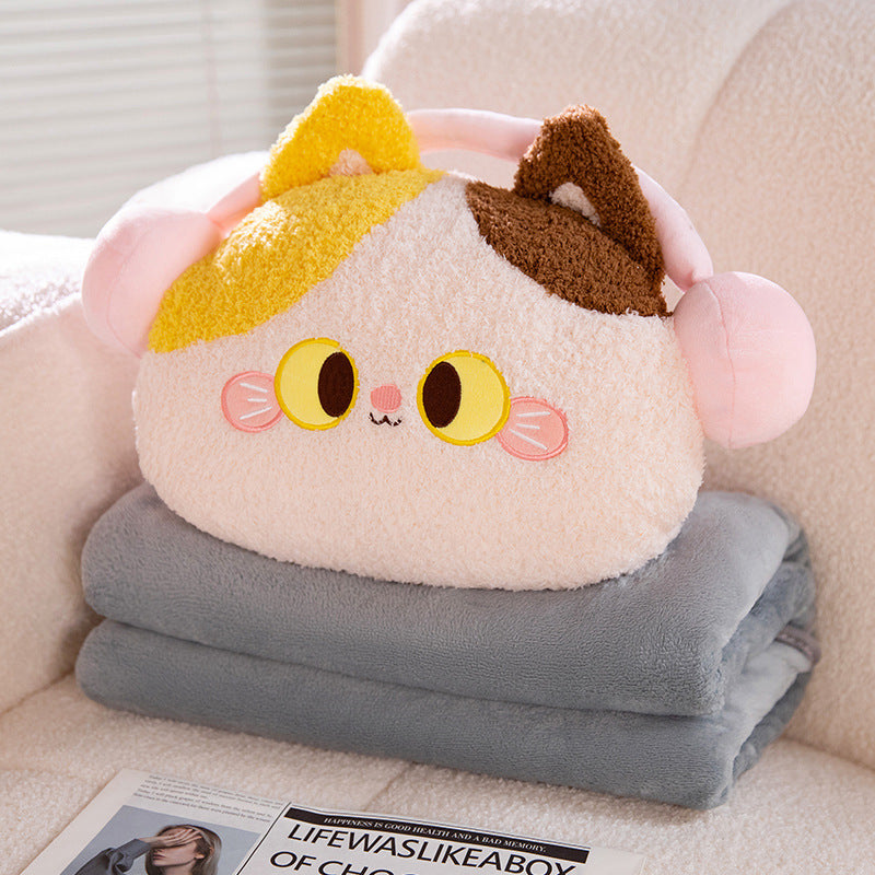 Cushion in cat shape with headphone design Stornfield