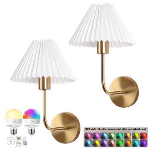 Decorative Pleated Shade Wall Sconce