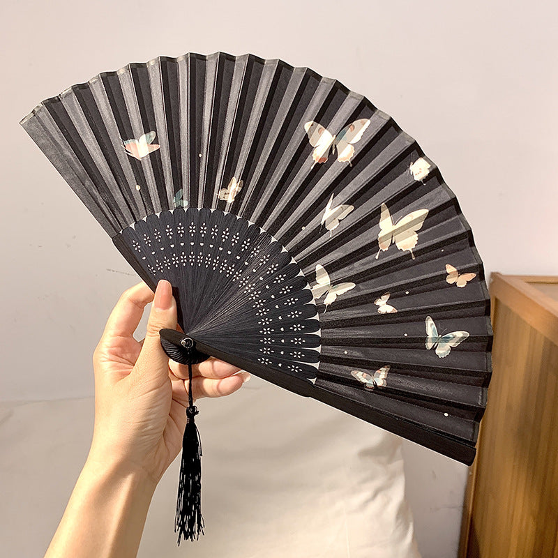 Handcrafted fan with elegant butterfly design Stornfield