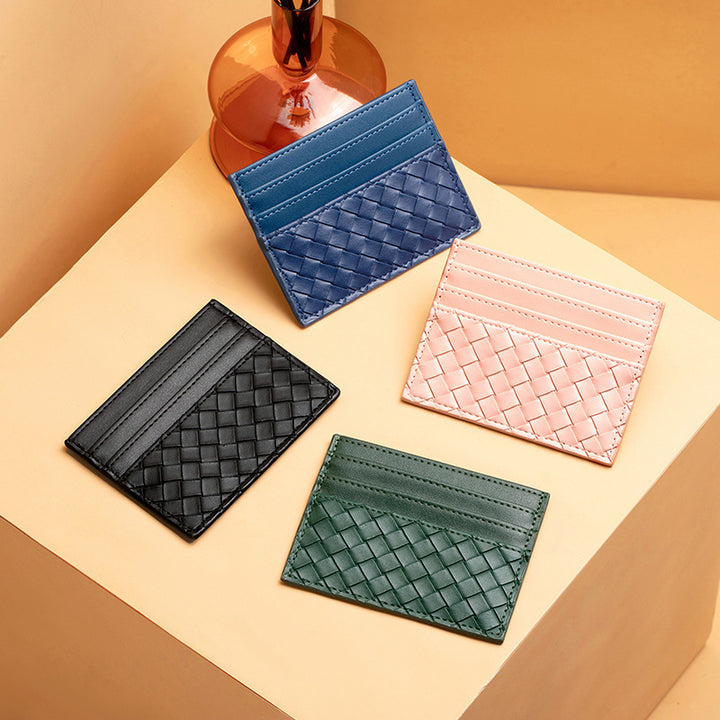 Premium Woven Leather Cardholder Stornfield