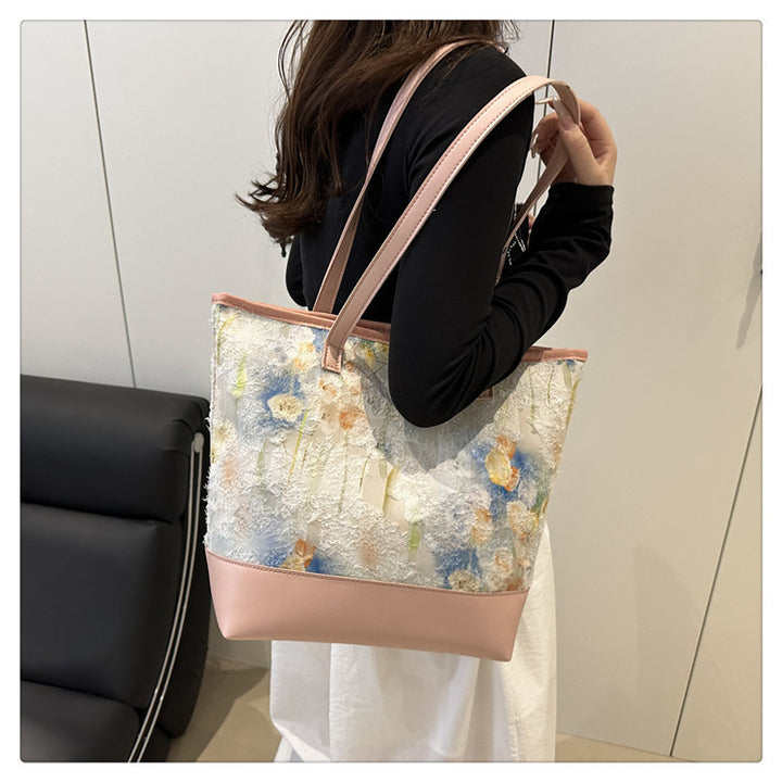 Artistic Floral Embroidered Tote Bag Stornfield