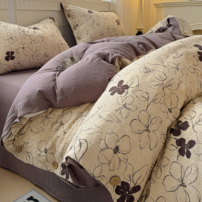 Floral Embroidered Bedding Set