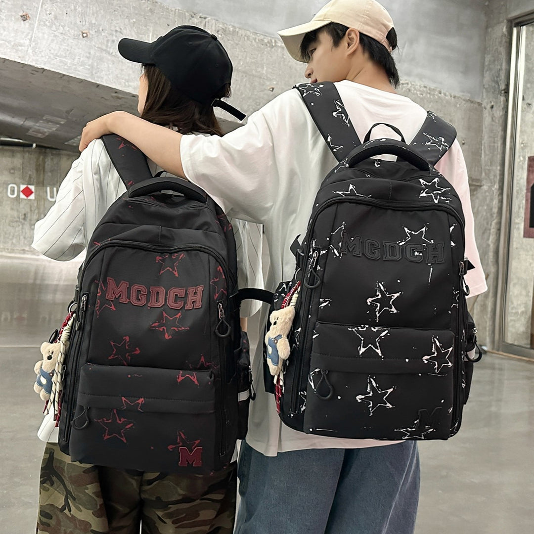 Star-Print Multi-Compartment Backpack Stornfield