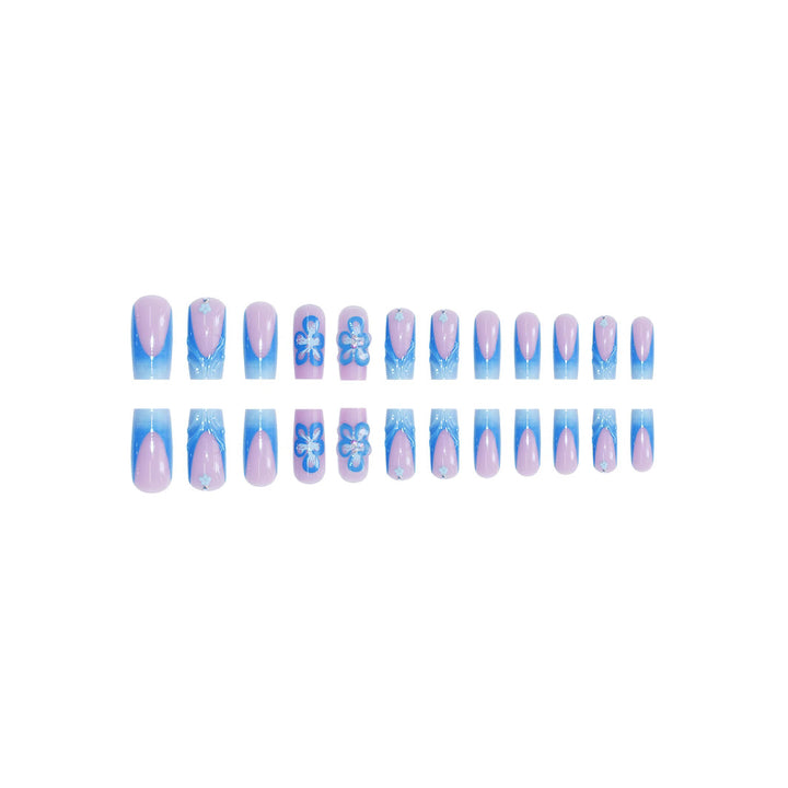 Decorative Floral Acrylic Nail Extensions Stornfield