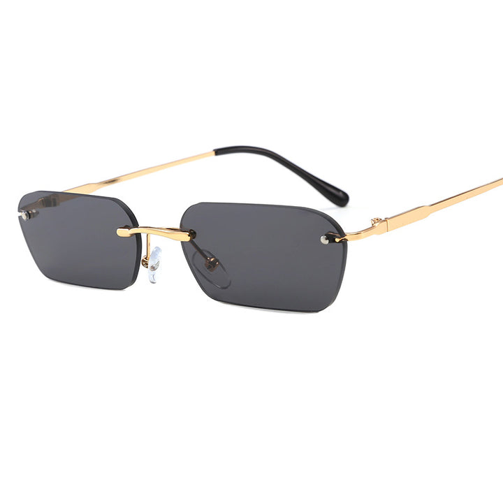 Women's fashionable rectangular sunglasses with luxurious metal frame Stornfield