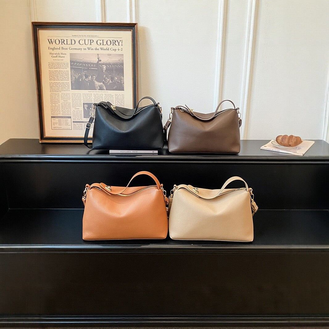 Faux Leather Handheld Hobo Bag