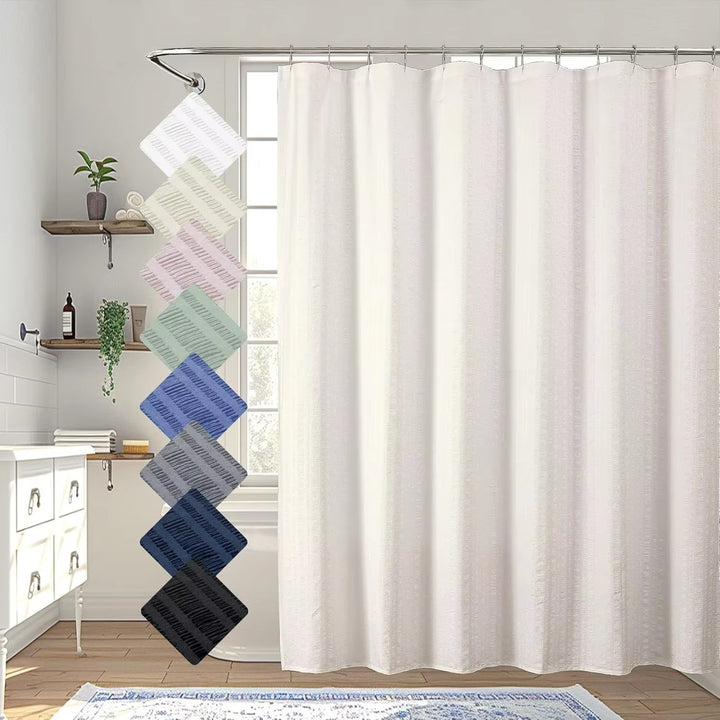 Premium Textured Shower Curtain Stornfield