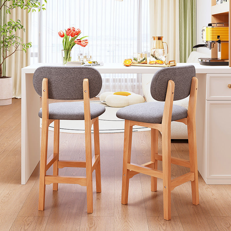 Height-adjustable Bar Stool with Backrest and Cushion Stornfield