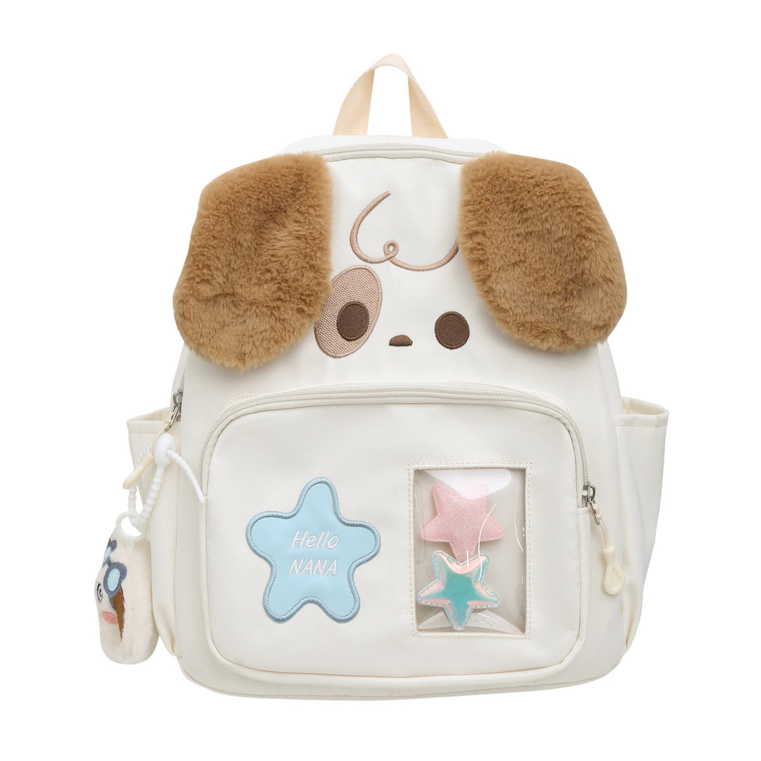 Kawaii Plush Backpack with Dog Design Stornfield