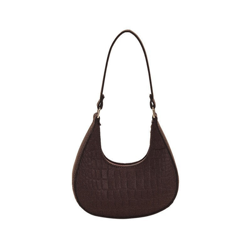 WoCrocodile Texture Handheld Hobo Bag Stornfield
