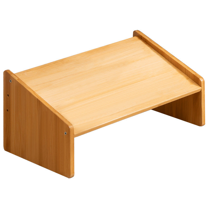 Height-adjustable footstool made of high-quality wood Stornfield