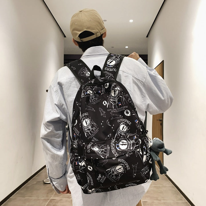 Adventure-Themed Graphic Backpack Stornfield