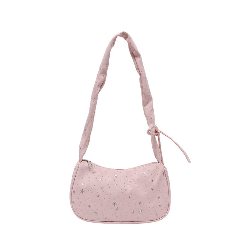 Star-Patterned Mini Handbag