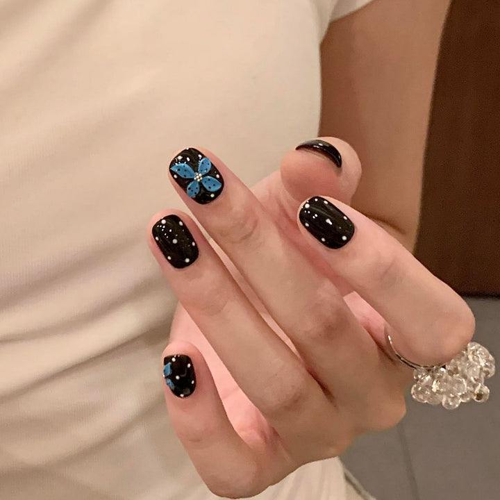 Artificial nails with colorful flower design Stornfield
