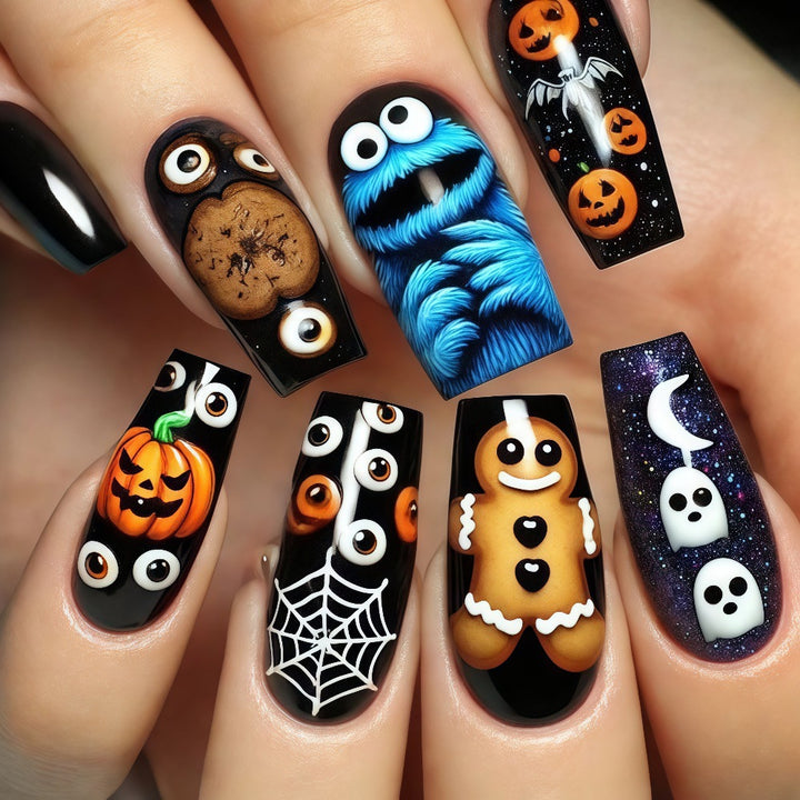 Creative Halloween-style art nails Stornfield