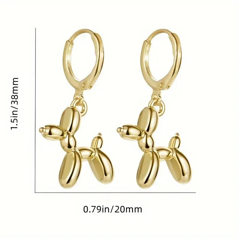 Playful Dog Pet Earrings Made of High-Quality Metal Stornfield