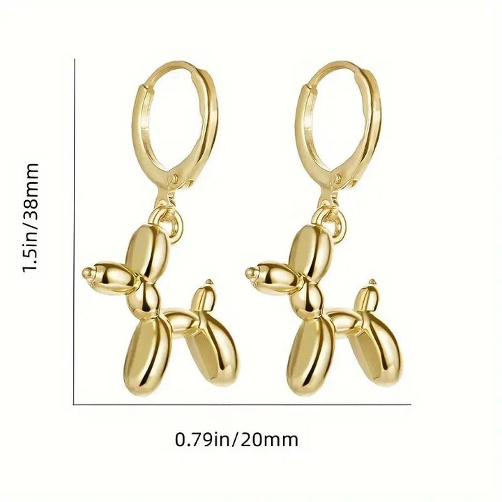 Playful Dog Pet Earrings Made of High-Quality Metal Stornfield