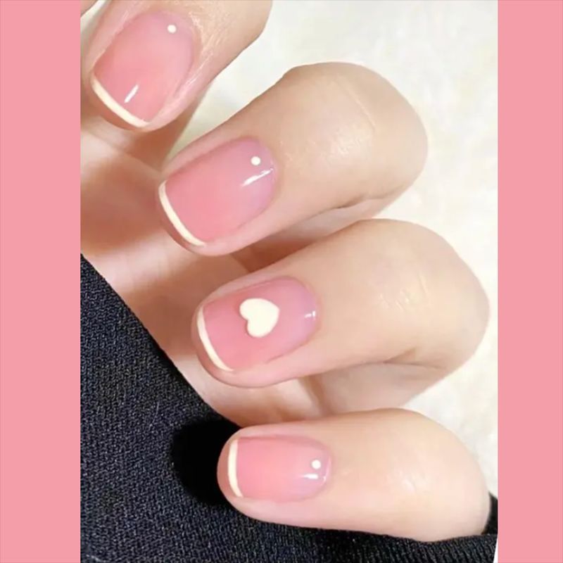 Heart-Accent Press-On Nails Stornfield