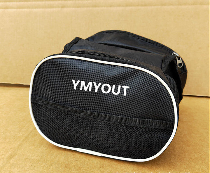 compact bicycle handlebar storage bag with waterproof oxford fabric and front mesh pocket Stornfield