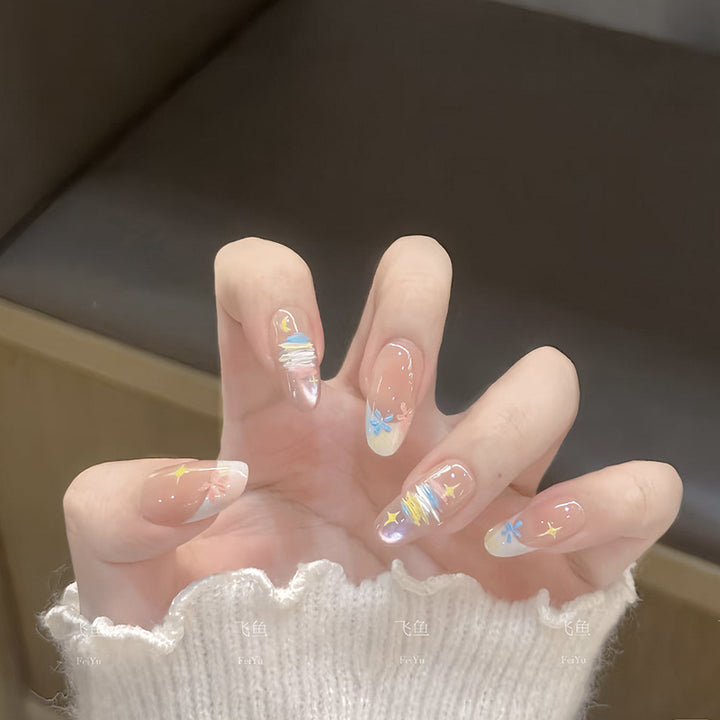 Artificial nails with elegant flower pattern Stornfield