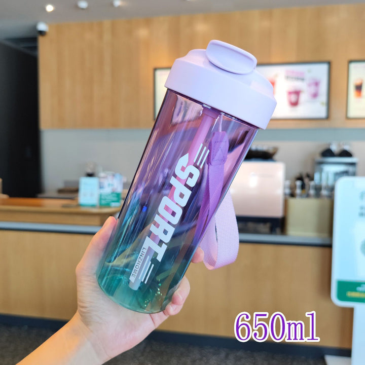 Women's sports water bottle with practical straw and carry function Stornfield