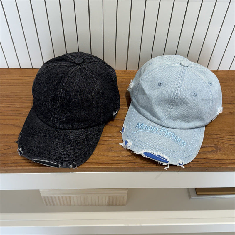 Women's Distressed Denim Baseball Cap Stornfield 1783922478