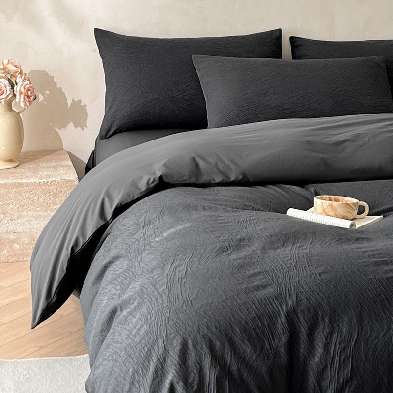 Textured Microfiber Bedding Set