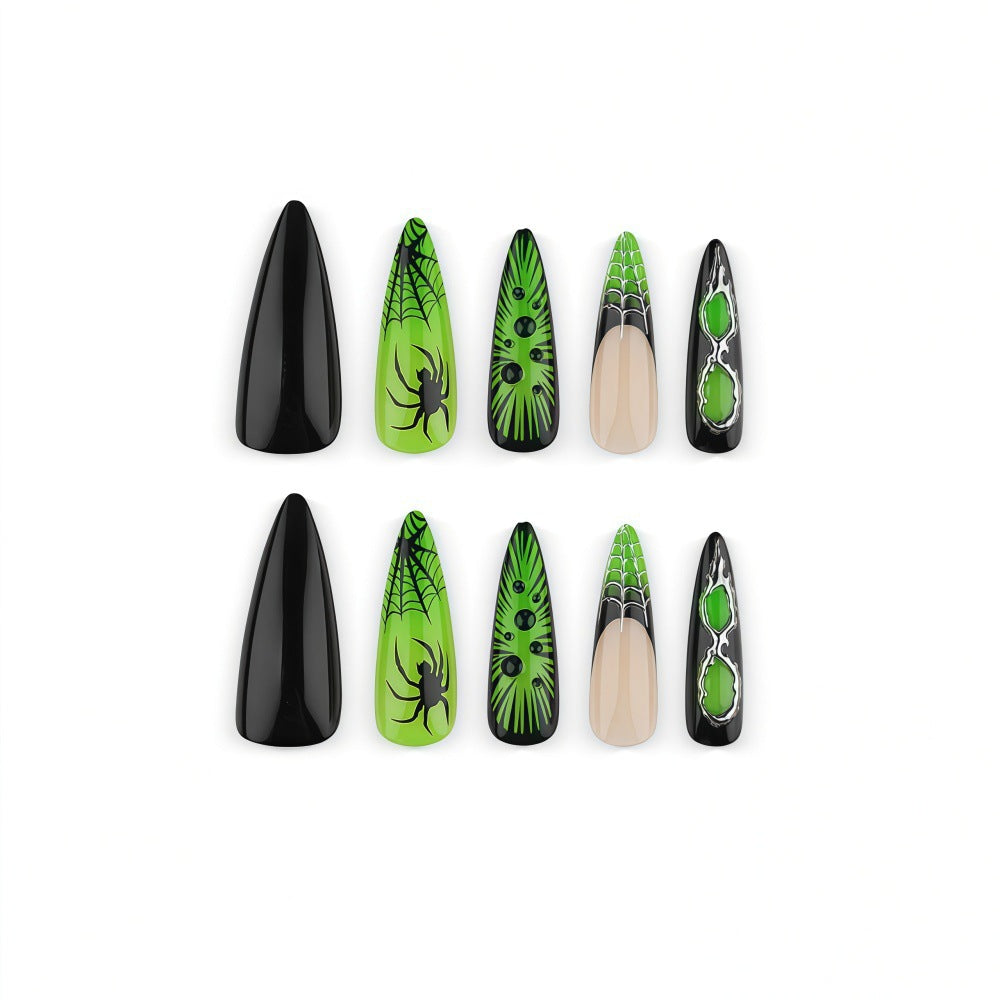 Spooky Nail Art Set with Spider Design Stornfield