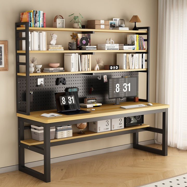 Multifunctional workspace with shelf Stornfield
