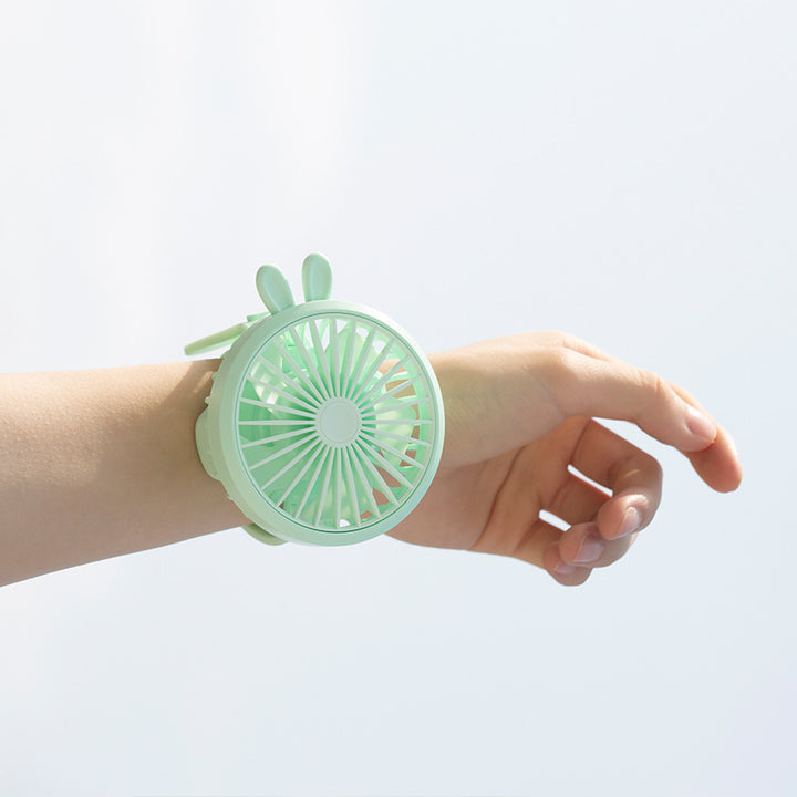 Unisex Portable Hand Fan with Integrated Wristband and Flexible Tilt Stornfield