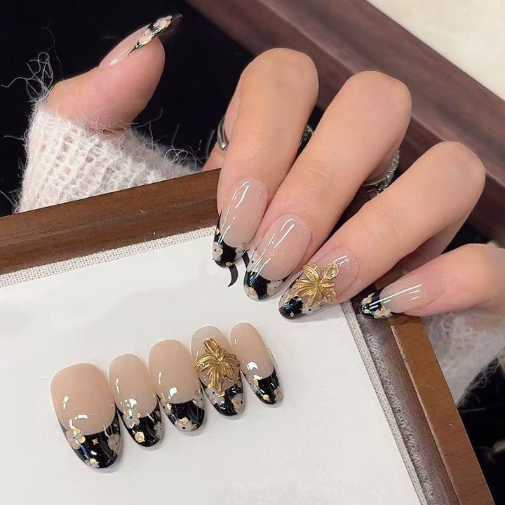Elegant Floral Press-On Nail Art Stornfield