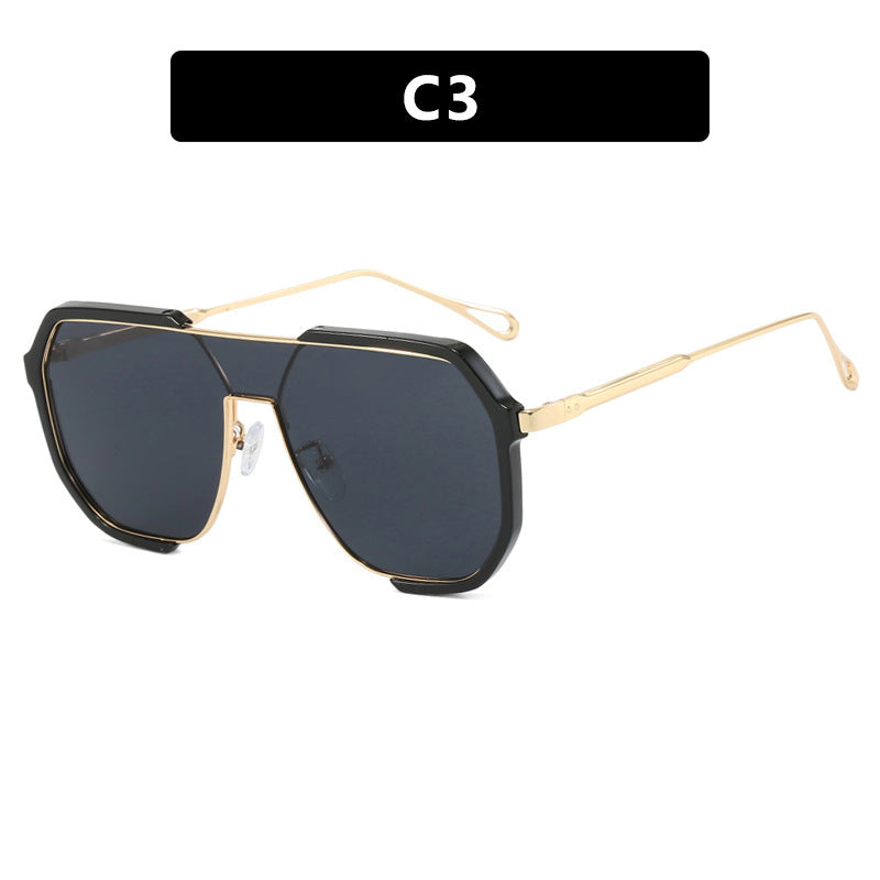 Ladies extravagant sunglasses in hexagonal design with transparent frame Stornfield
