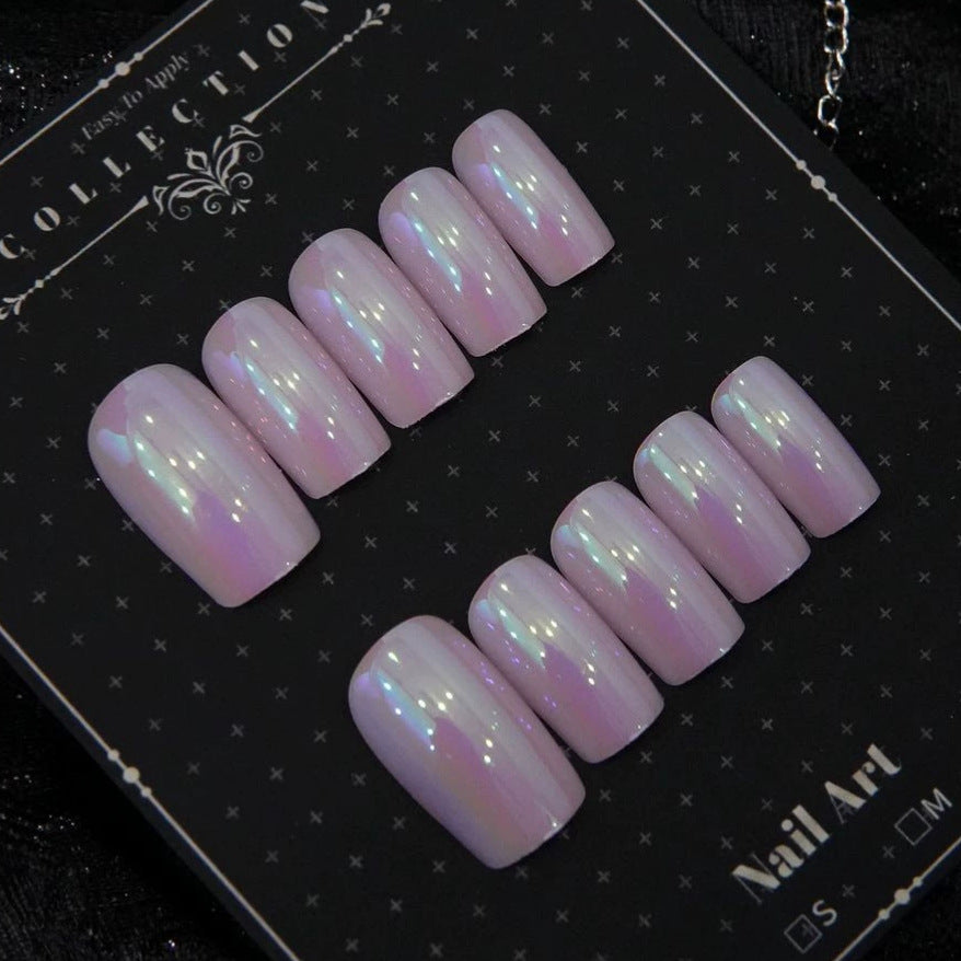 Iridescent Press-On Nail Art