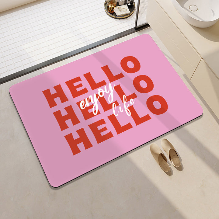 Cartoon Cat-Themed Bath Rug Stornfield